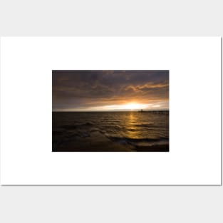 Clevedon Seafront Sunset Posters and Art